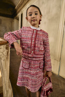 Party Royal Woven Coat - Red Tweed