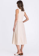 Golden Oasis Sleeveless Dress - Golden Milk