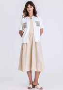 Golden Oasis Sleeveless Dress - Golden Milk