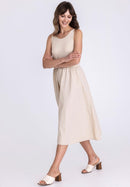 Golden Oasis Sleeveless Dress - Golden Milk