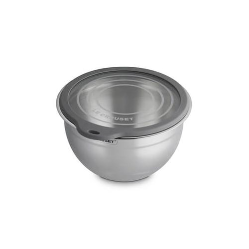 23cm Stainless Steel Mixing Bowl with Glass Lid