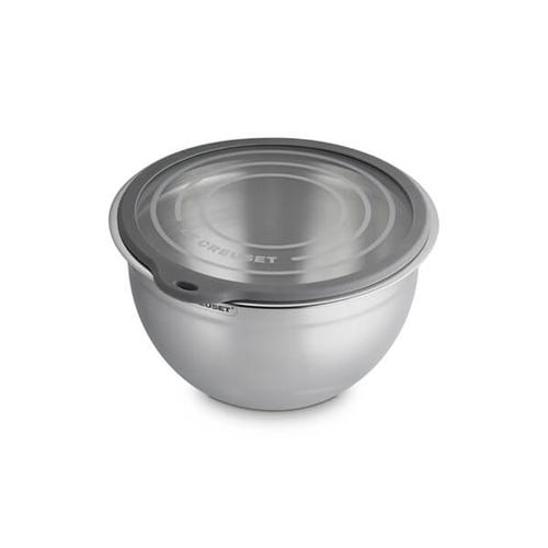 27cm Stainless Steel Mixing Bowl with Glass Lid