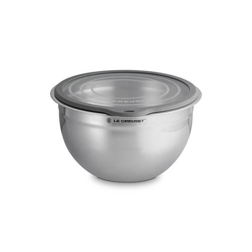 27cm Stainless Steel Mixing Bowl with Glass Lid