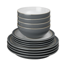 Elements Fossil Grey 12 Piece Tableware Set
