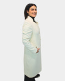 Scalloped Edge Coat - Cream