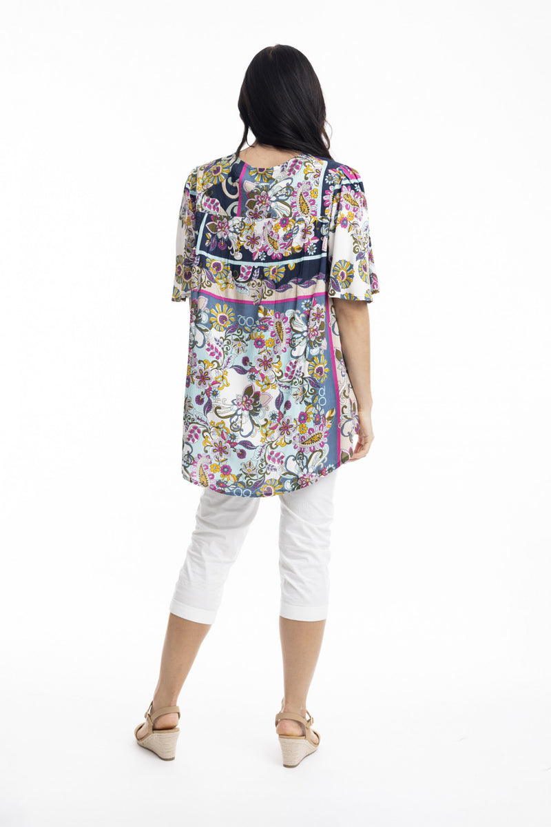 Oversized top - Navy Multi