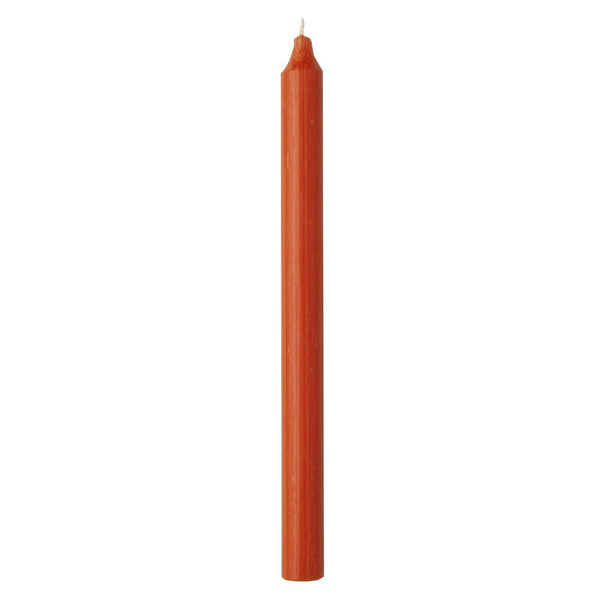 Rustic Taper Candle 29cm - Dark Orange