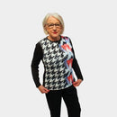 Check & Abstract Round Neck Jumper - Print