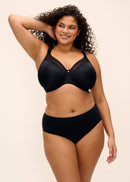 Smooth Underwire Moulded Non-Padded Bra - Black