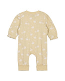 Girls Ruffle Sleeve Romper - Off White
