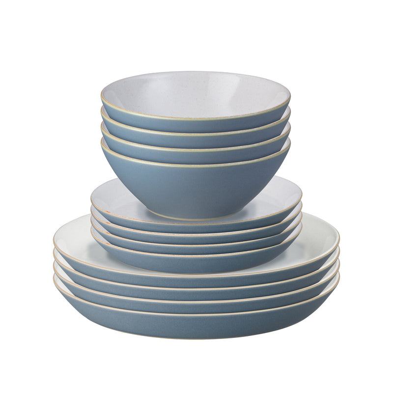 Impression Blue 12 Piece Tableware Set