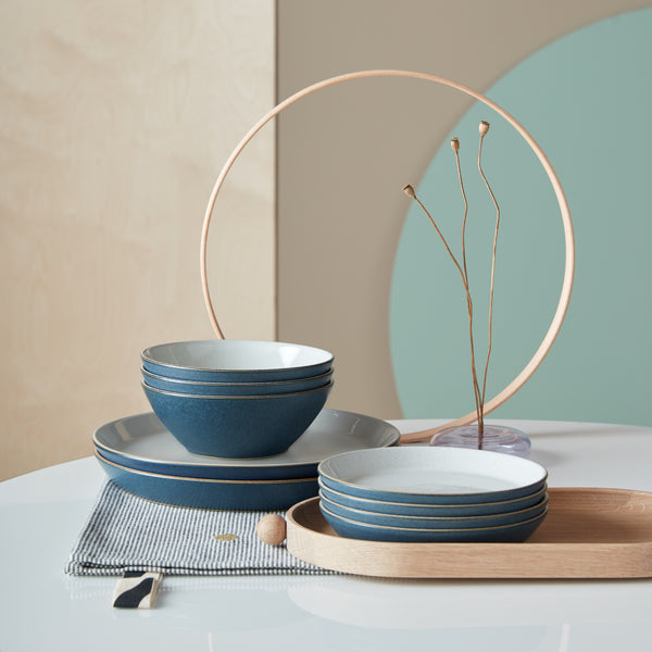 Impression Charcoal Blue 12 Piece Tableware Set