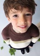 Colourblock Jersey Top - Plum