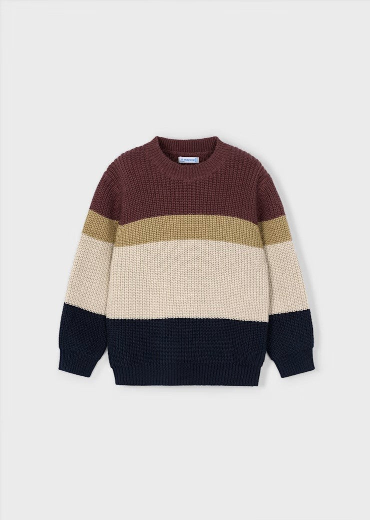 Colourblock Jersey Top - Plum