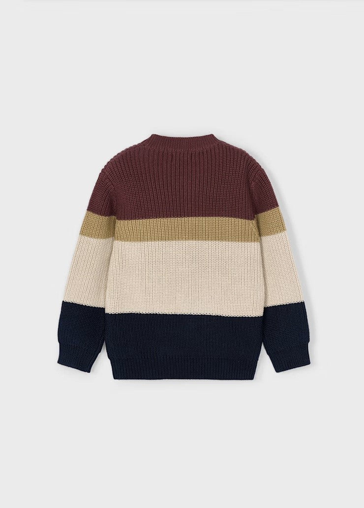 Colourblock Jersey Top - Plum