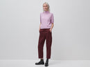 Low Waist Balloon Leg Trouser - Bordeaux