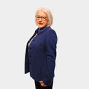 Boiled Wool Blazer - Royal