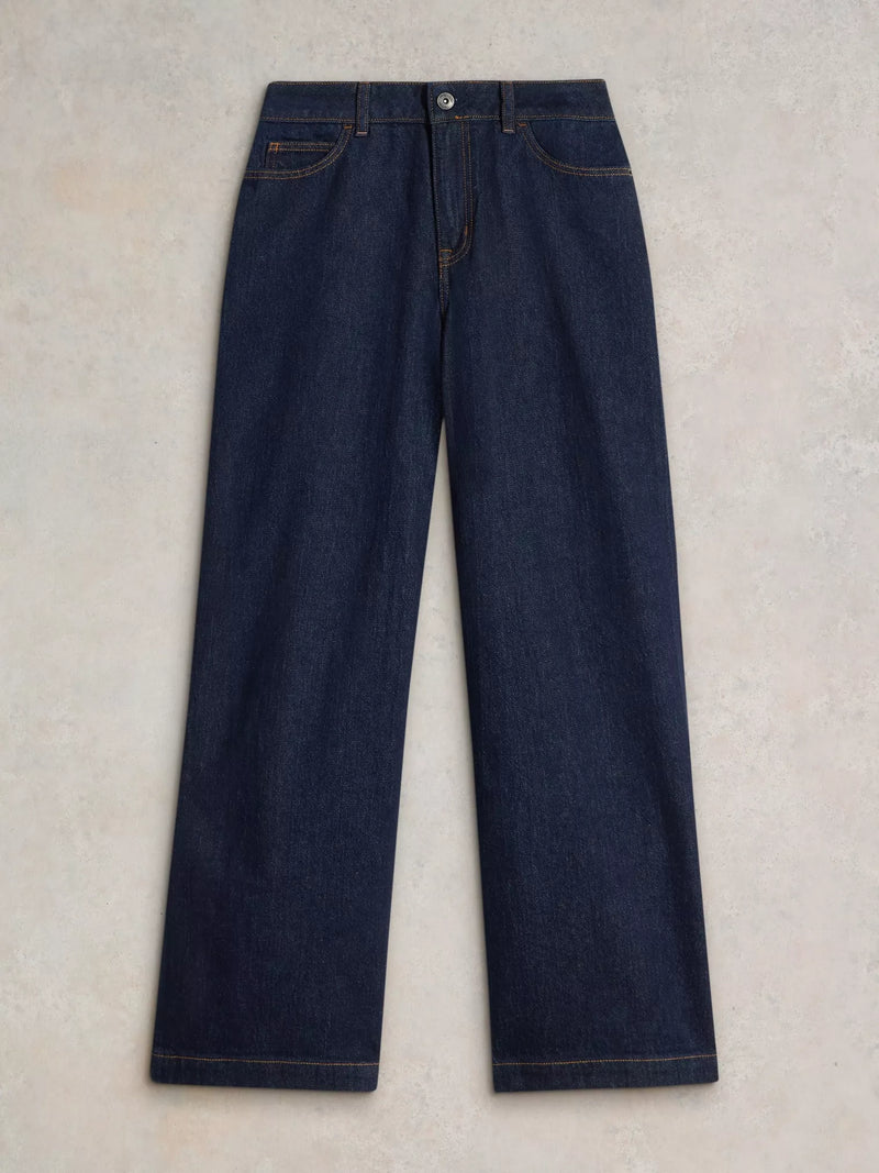 Ayla Wide Leg Jean - Dark Denim