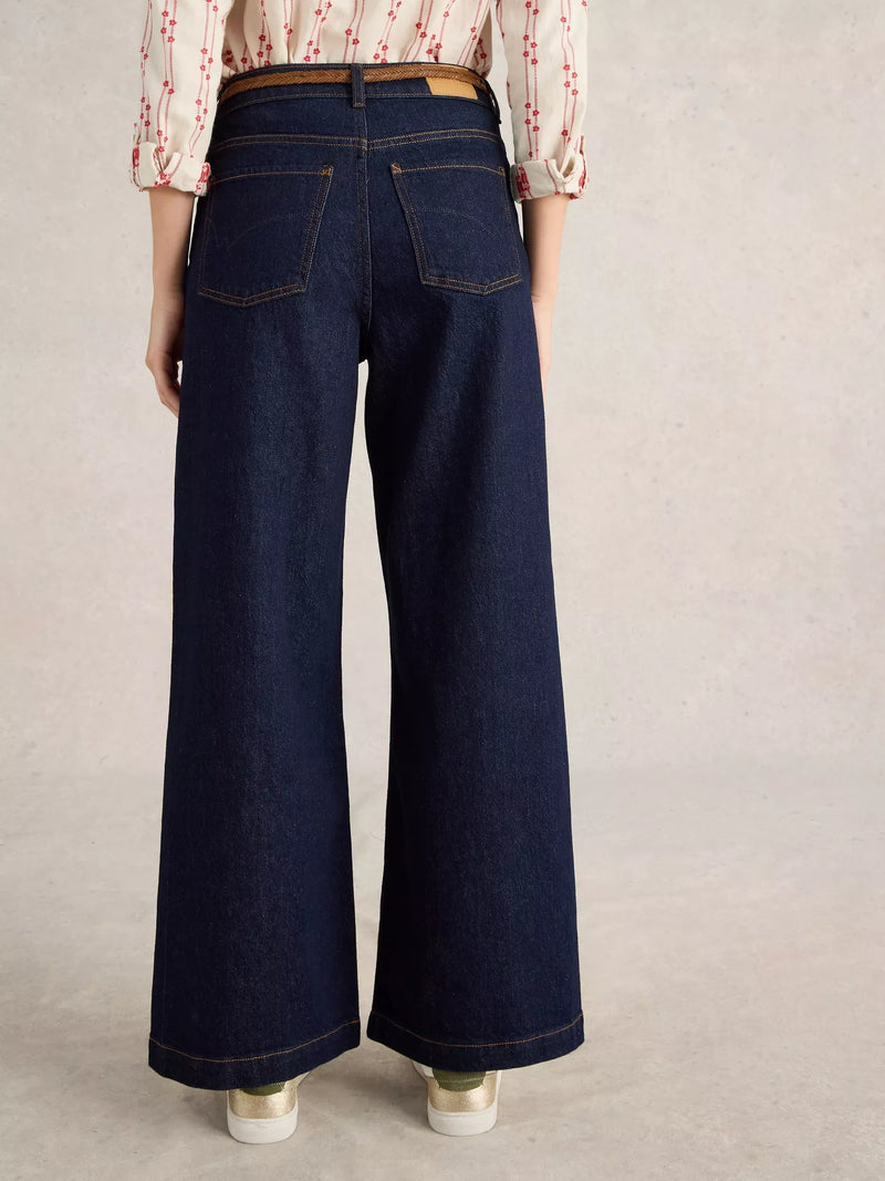 Ayla Wide Leg Jean - Dark Denim