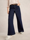 Ayla Wide Leg Jean - Dark Denim