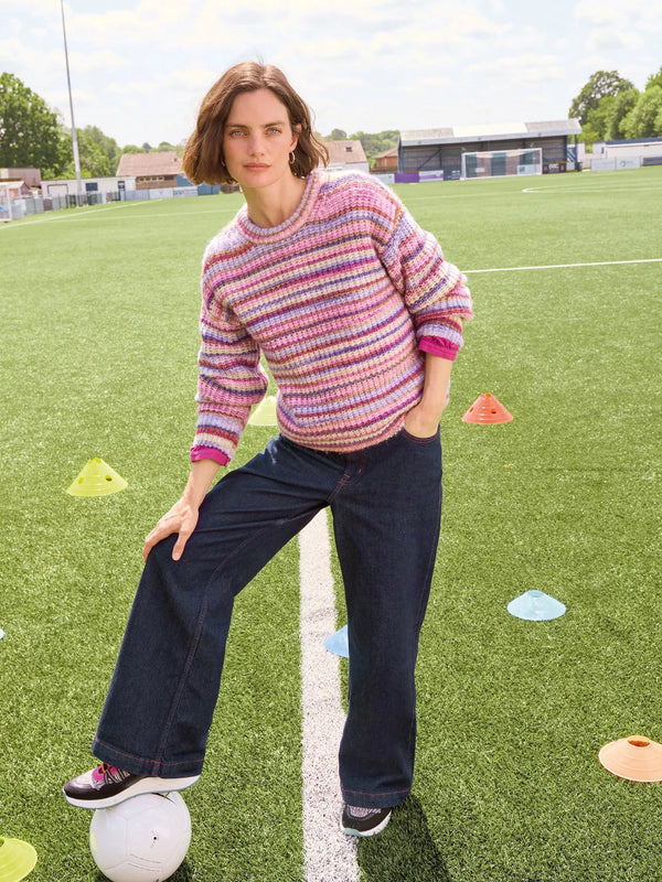 Ayla Wide Leg Jean - Dark Denim