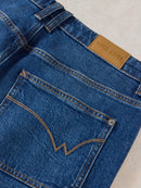 Tia Wide Leg Crop Jean - Dark Denim