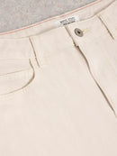 Tia Wide Leg Crop Jean - Natural White