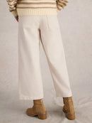 Tia Wide Leg Crop Jean - Natural White