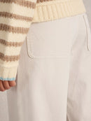 Tia Wide Leg Crop Jean - Natural White
