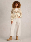 Tia Wide Leg Crop Jean - Natural White