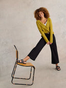 Tia Wide Leg Crop Jean - Pure Black