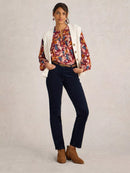 Brooke Straight Cord Trouser - Dark Navy