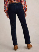 Brooke Straight Cord Trouser - Dark Navy