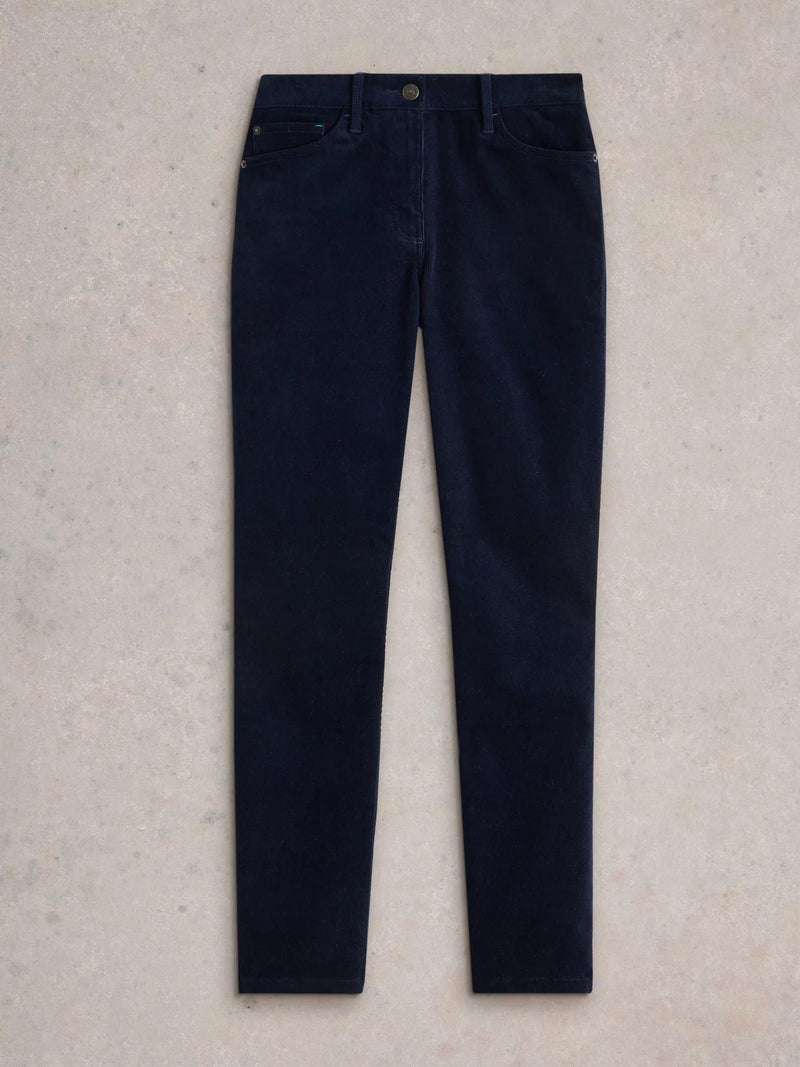 Brooke Straight Cord Trouser - Dark Navy