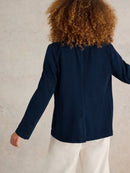 Evelyn Jersey Blazer - Dark Denim