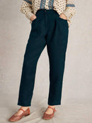 Rowena Linen Trouser - Dark Navy