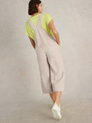 Viola Linen Dungaree - Light Natural