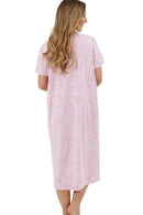Linear Pastel Button Nightdress - Pink