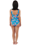 Tropical Wrap Swimsuit - Cobalt Blue