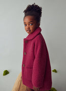 Shearling Coat - Cherry