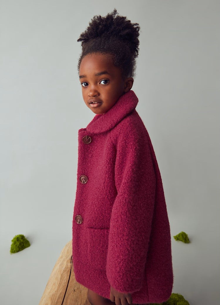 Shearling Coat - Cherry