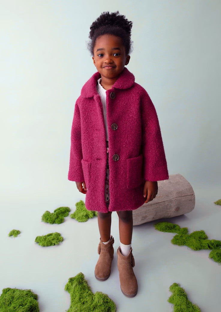 Shearling Coat - Cherry