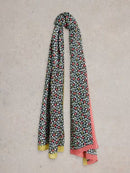 Sophie Printed Scarf - Navy