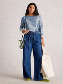 Olive Print Jumper - Blue