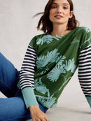 Olive Print Jumper - Green