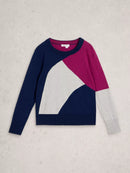 Katie Abstract Jumper - Navy