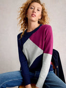 Katie Abstract Jumper - Navy