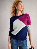 Katie Abstract Jumper - Navy