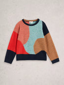 Freya Abstract Jumper - Navy