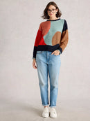 Freya Abstract Jumper - Navy